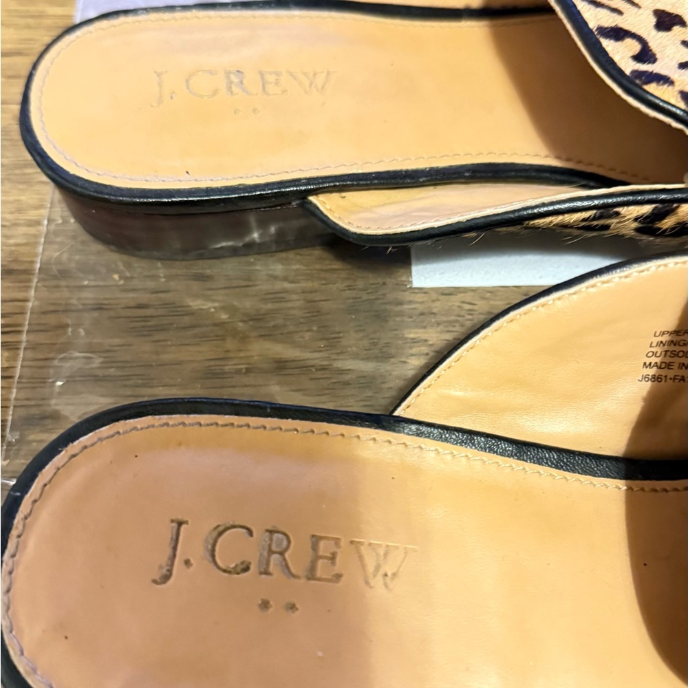 J. Crew Animal Print Women's Mules - Picture 3 of 10